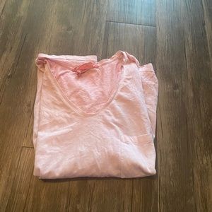 Light Pink V-neck Tee